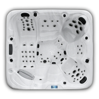 E-152S 5 Personali Luxury Freestanding Hot Tub Per Cortile Bianco Marmo Puro Bianco Mezzanotte Oceano Blu