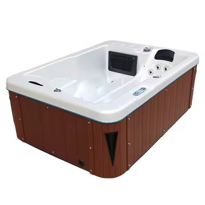 Vasche idromassaggio da giardino con 2 salotti per la famiglia Massaggio spa all'aperto Piscine vasche idromassaggio freestanding con luci led