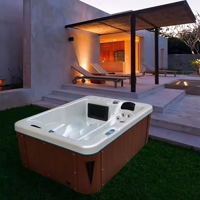 Vasche idromassaggio da giardino con 2 salotti per la famiglia Massaggio spa all'aperto Piscine vasche idromassaggio freestanding con luci led