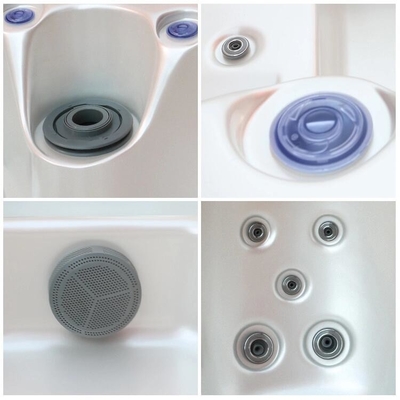 Vasca da bagno esterna di lusso per 5 persone con vasca idromassaggio vasche da bagno acriliche con altoparlante Bluetooth