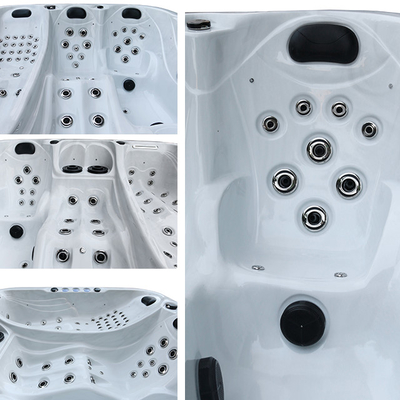 Bagno di lusso con vasca idromassaggio per 4 persone Bagno acrilico per adulti Bagno idromassaggio con funzione massaggio per esterni