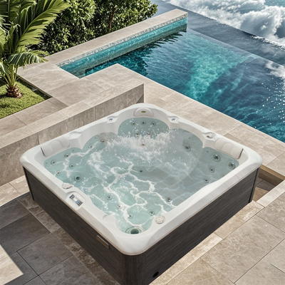 Acrilico 5 Persone Bagno Spa Esterno Piscina Giardino Massaggio Relax Vasca idromassaggio Vasche idromassaggio