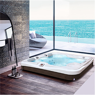 Vasca da bagno acrilica ad allontanamento della pressione vasca idromassaggio con luce a LED