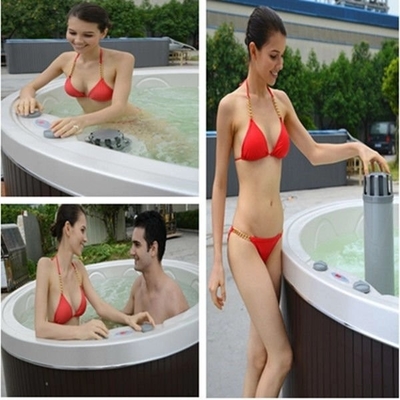 Autonomo 5 6 persone Bagni acrilici vasca idromassaggio Bluetooth altoparlante