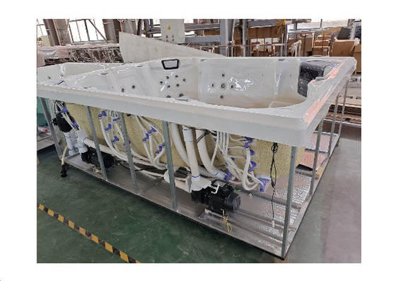 Ocean Wave Rectangle Acrilico Bianco Puro Vasca Da Bagno Esterno Vasche SPA