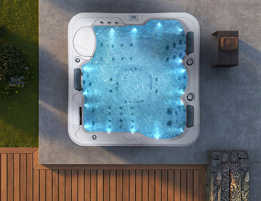4 Persone Bagno esterno Whirlpool Spa Giardino Massaggio Portatile